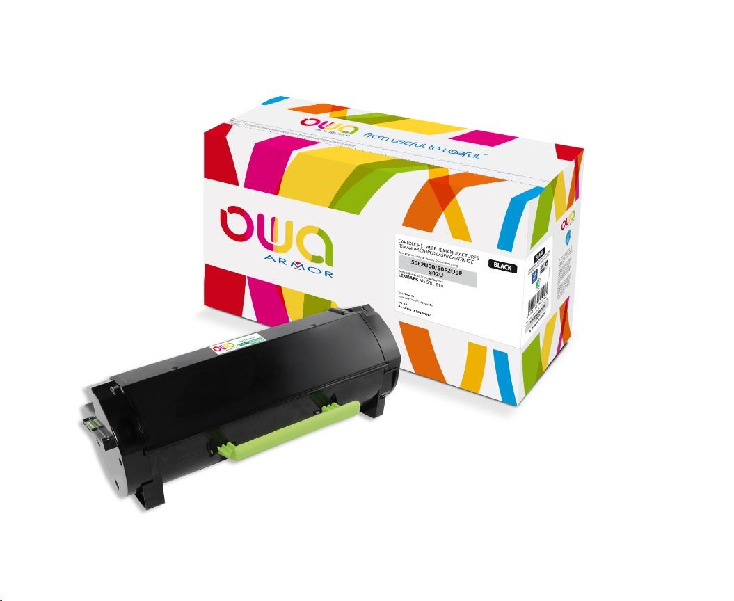 OWA Armor toner pro LEXMARKMS510, 610, 20000 (HC) Stran, 50F2U00, černá (K15639OW)