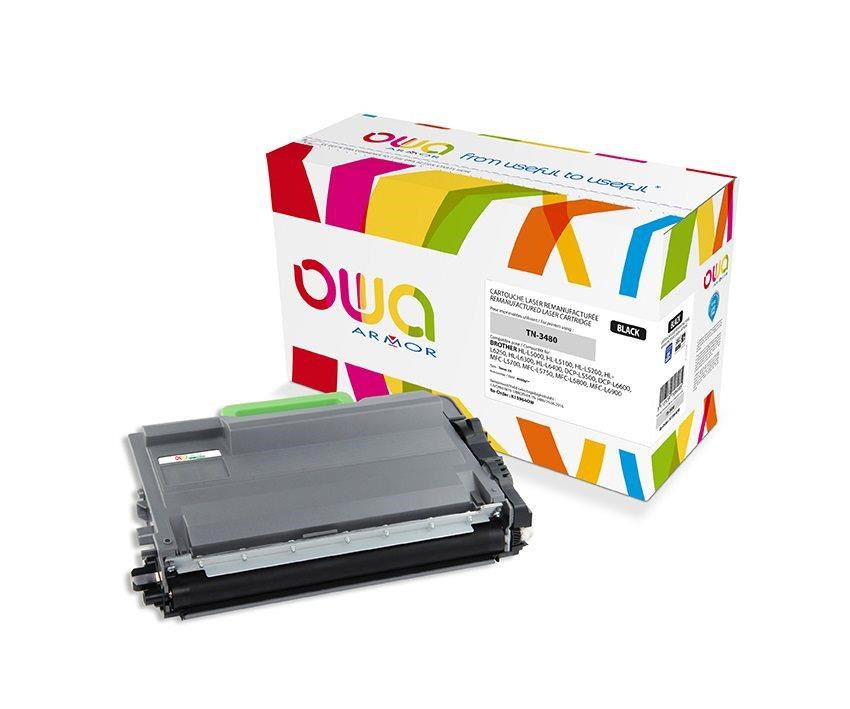 OWA Armor toner pro BROTHERHL-L5000, L5100, L5200, L6250, L6300, L6400, DCP-L5500, 8000 Stran, TN3480, černá/black (K15964OW)