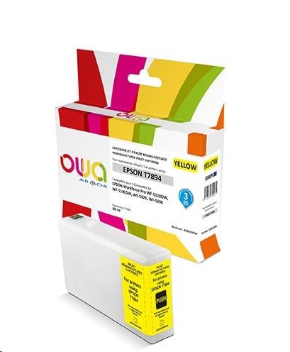 OWA Armor cartridge pro EPSON REMAN. T7894, 38ml, T789440, žlutá/yellow K20632OW