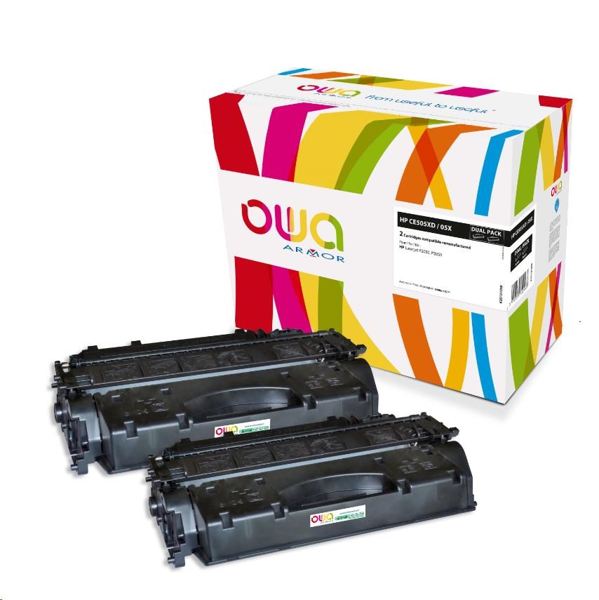 OWA Armor toner pro HP LJ P2050, P2055, 2x6500 stran, CC505XD, černá/black K35121OW