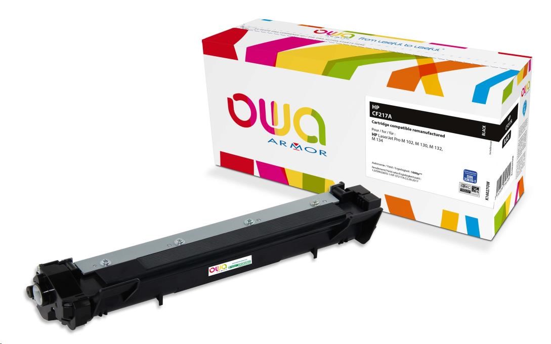 OWA Armor toner pro HP LJ Pro M102, M130, M132, M134, 1601, 1600 stran, CF217A, černá/black K16027OW