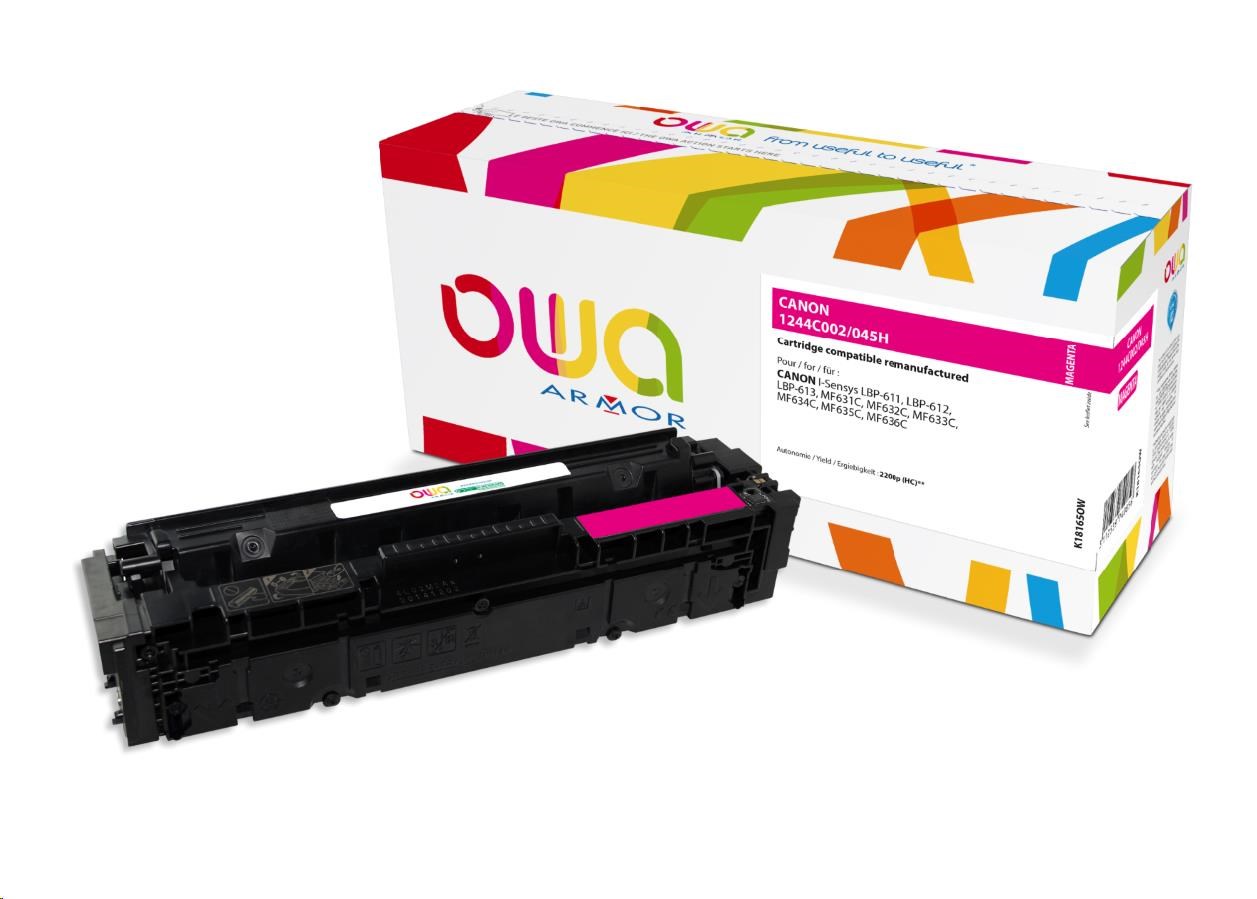 OWA Armor toner pro CANON LBP 611Cn, 613Cdw, 631Cn, 633Cdw, MFP635Cx, 2200 str., červená/magenta (CRG045H M)