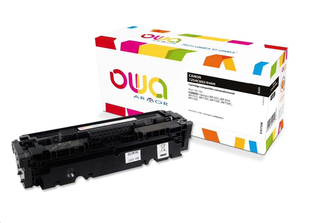 OWA Armor toner pro CANON LBP  653Cdw, 654Cx, MFP735Cx, 6300 str., černá/black (CRG046H BK)