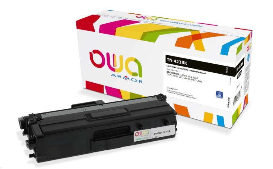 OWA Armor toner pro BROTHER HL-L 8260, 6.500 str., kom. s TN423BK, černá/black K18061OW