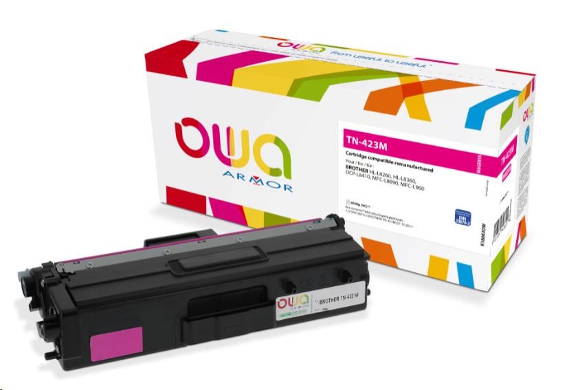 OWA Armor toner pro BROTHER HL-L 8260, 4.000 str., kom. s TN423M červená/magenta K18063OW