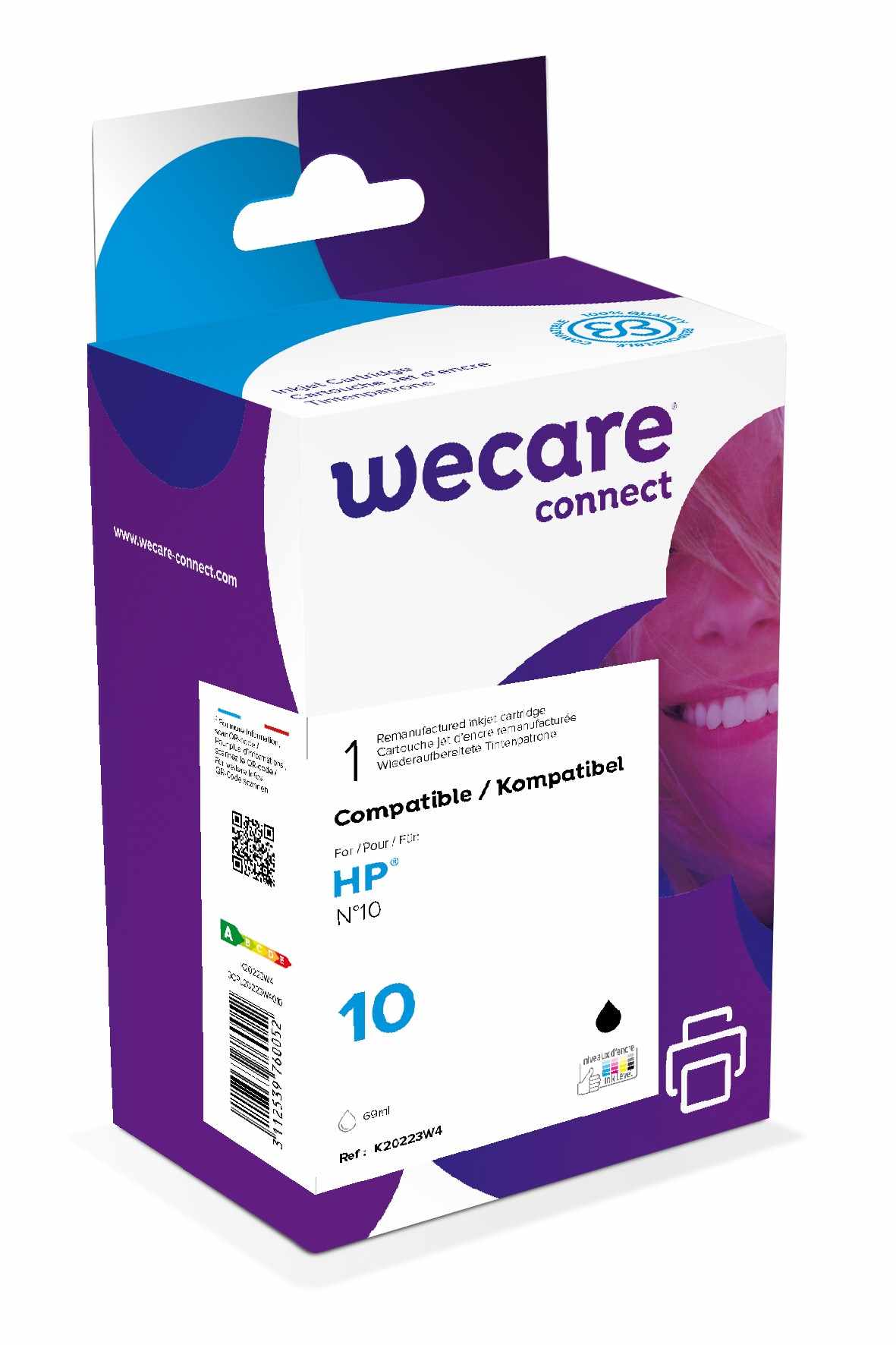 WECARE ARMOR cartridge pro HP Color Printer 2000c/cn, 2500c/cm, Officejet 9110(C4844A), černá/black, 69ml, 2200str