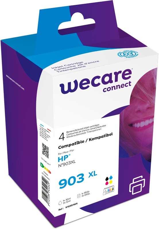 WECARE ARMOR cartridge pro HP Officejet Pro 6960, 6961, 6962, 6963, 6964 (3HZ51AE), černá/black+1C+1M+1Y/HC, 1x30/3x12ml