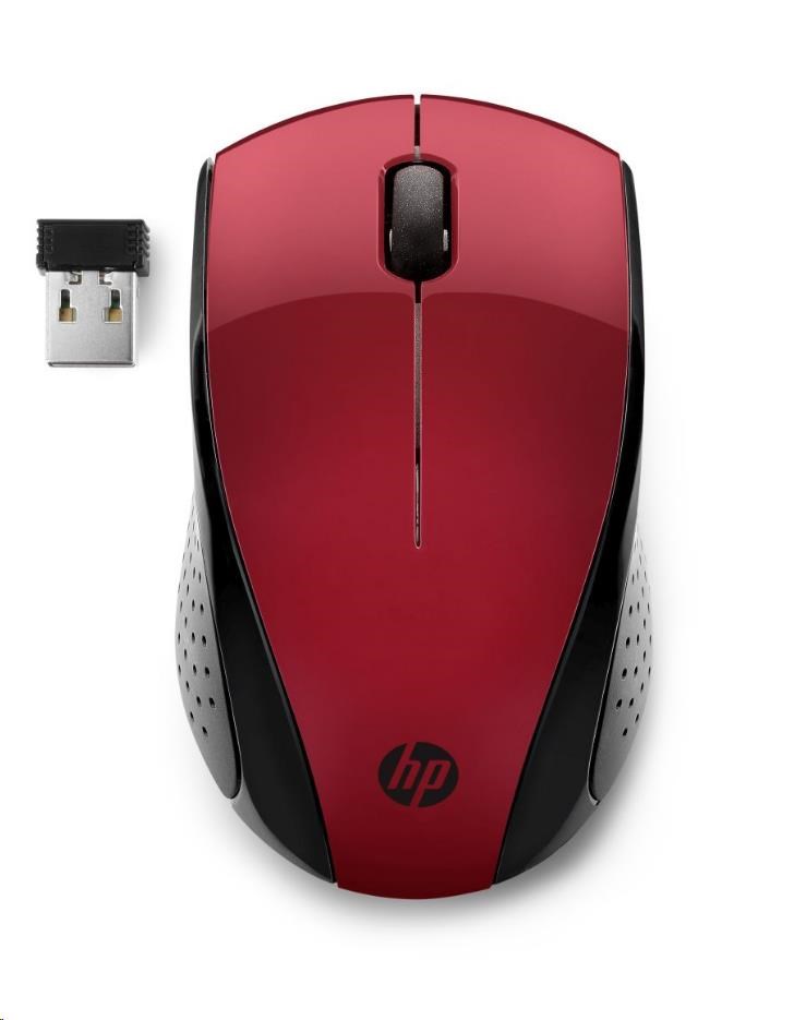 HP myš - 220 Mouse, wireless, red 7KX10AA#ABB