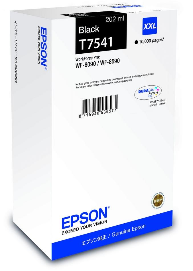 EPSON Ink čer WorkForce-8xxx Series Ink Cartridge XXL Black - 10.000str. (202 ml) (C13T754140)