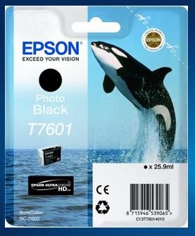 EPSON ink čer ULTRACHROME HD - Photo Black - T7601 (25,9 ml) (C13T76014010)