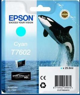 EPSON ink bar ULTRACHROME HD - Cyan - T7602 (25,9 ml) (C13T76024010)