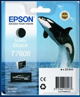 EPSON ink čer ULTRACHROME HD - Matte Black - T7608 (25,9 ml) (C13T76084010)