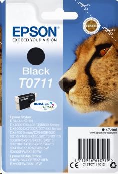 EPSON ink čer Singlepack Black T0711 DURABrite Ultra Ink (7,4 ml) (C13T07114012)