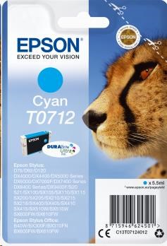 EPSON ink bar Singlepack Cyan T0712 DURABrite Ultra Ink (5,5 ml) (C13T07124012)