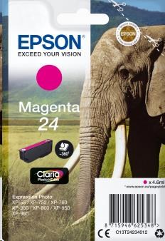 EPSON Singlepack Magenta 24 Claria Photo HD Ink (C13T24234012)