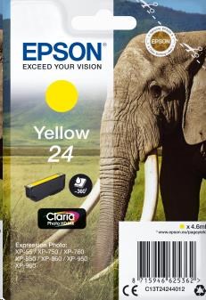 EPSON Singlepack Yellow 24 Claria Photo HD Ink (C13T24244012)