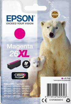 EPSON Singlepack Magenta 26XL Claria Premium Ink (C13T26334012)