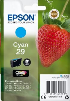 EPSON Singlepack Cyan 29 Claria Home Ink (C13T29824012)