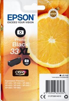 EPSON Singlepack Photo Black 33XL Claria Premium Ink (C13T33614012)