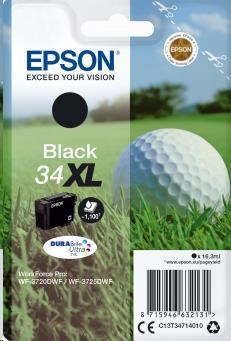 EPSON ink čer Singlepack Black 34XL DURABrite Ultra Ink 16,3 ml (C13T34714010)