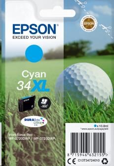 EPSON ink bar Singlepack Cyan 34XL DURABrite Ultra Ink 10,8 ml (C13T34724010)