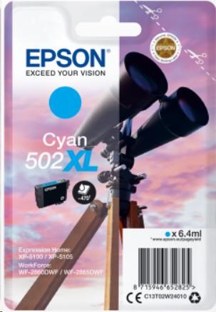 EPSON ink bar Singlepack "Dalekohled" Cyan 502XL Ink C13T02W24010