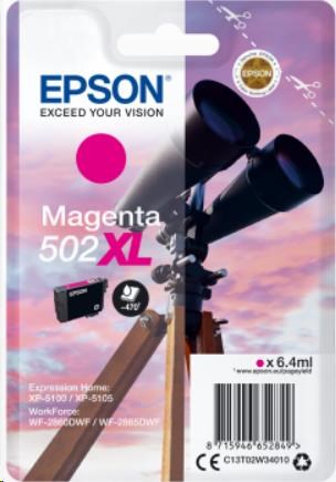 EPSON ink bar Singlepack "Dalekohled" Magenta 502XL Ink C13T02W34010