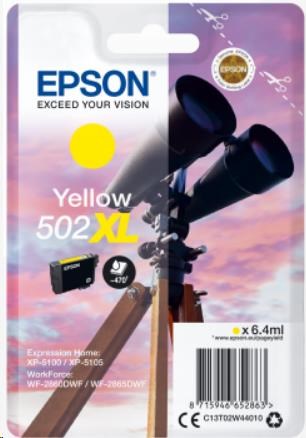 EPSON ink bar Singlepack "Dalekohled" Yellow 502XL Ink C13T02W44010