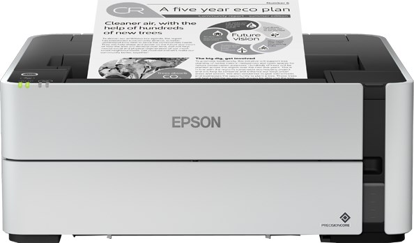 EPSON tiskárna ink EcoTank Mono M1180, A4, 1200x2400dpi, 39ppm, USB, Ethernet, Wi-Fi, Duplex C11CG94403