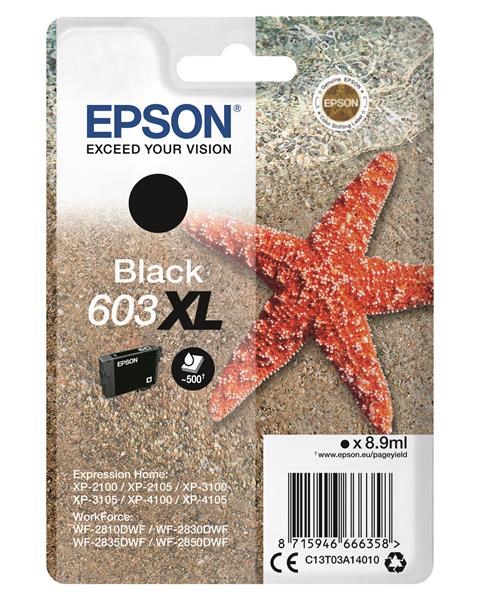 EPSON ink čer Singlepack "Hvězdice" Black 603XL Ink C13T03A14010