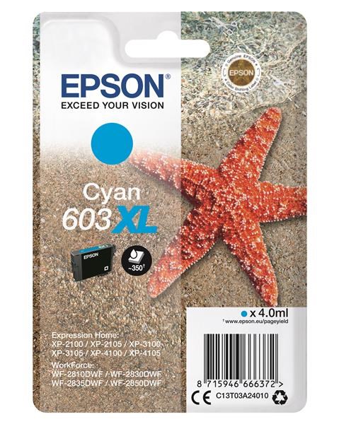 EPSON ink bar Singlepack "Hvězdice" Cyan 603XL Ink C13T03A24010