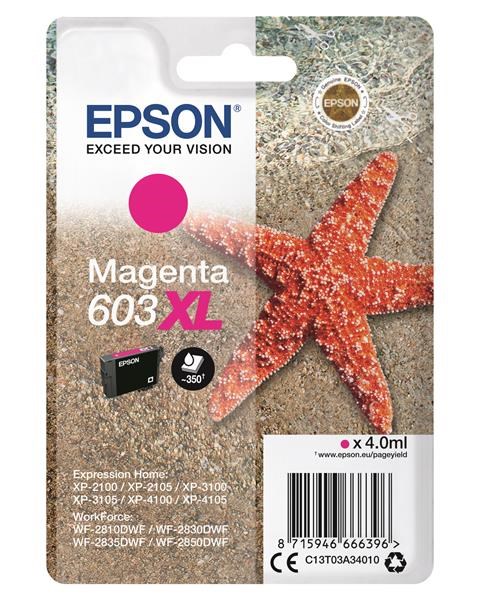 EPSON ink bar Singlepack "Hvězdice" Magenta 603XL Ink C13T03A34010