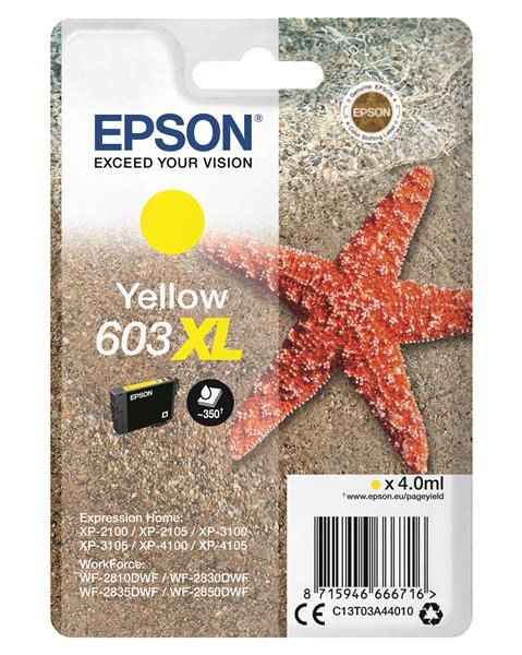 EPSON ink bar Singlepack "Hvězdice" Yellow 603XL Ink C13T03A44010