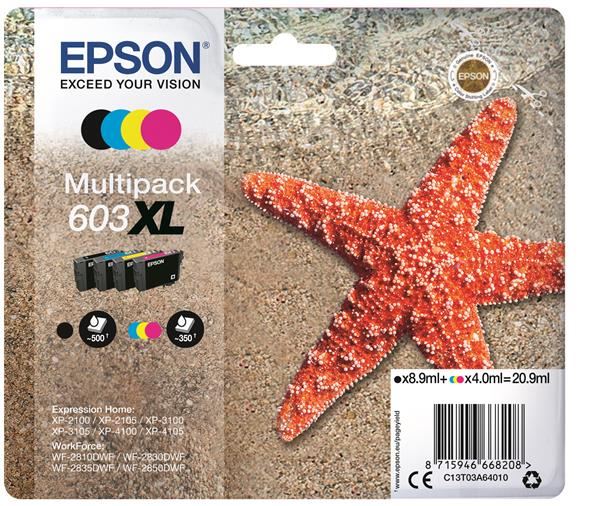 EPSON ink Multipack "Hvězdice" 4-colours 603XL Ink C13T03A64010