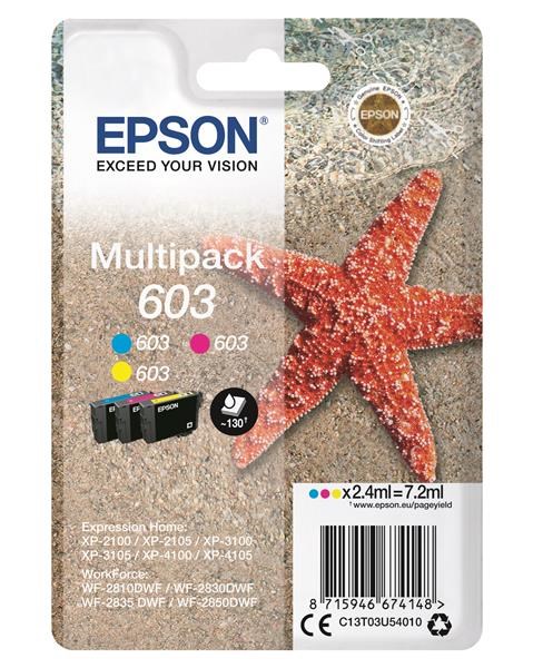 EPSON ink Multipack "Hvězdice" 3-colours 603 Ink C13T03U54010