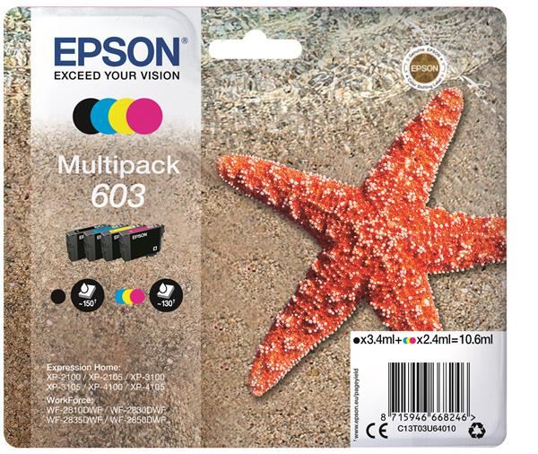 EPSON ink Multipack "Hvězdice" 4-colours 603 Ink C13T03U64010