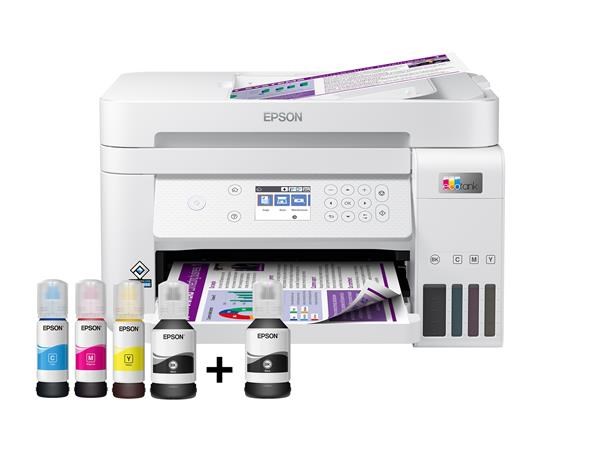 EPSON tiskárna ink EcoTank L6276, 3v1, A4, 1200x4800dpi, 33ppm, USB, Wi-Fi, LAN, bílá C11CJ61406