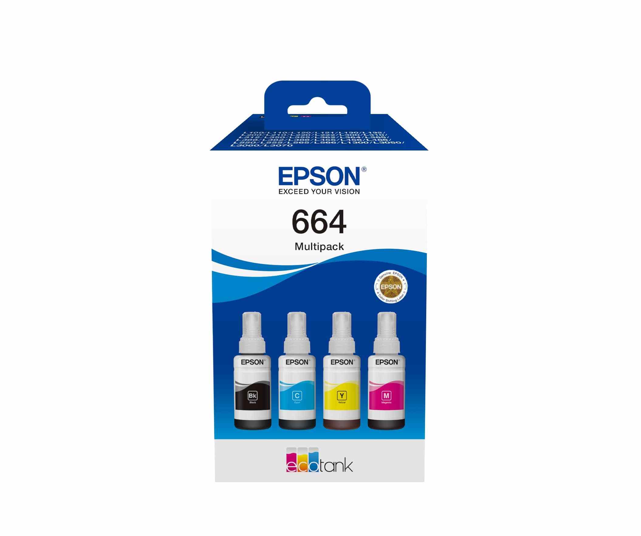 EPSON ink 664 EcoTank 4-colour multipack C13T66464A