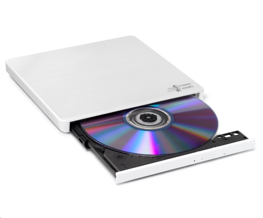 HITACHI LG - externí mechanika DVD-W/CD-RW/DVD±R/±RW/RAM GP60NW60, Slim, White, box+SW