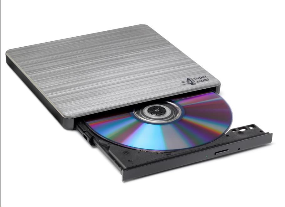 HITACHI LG - externí mechanika DVD-W/CD-RW/DVD±R/±RW/RAM GP60NS60, Slim, Silver, box+SW