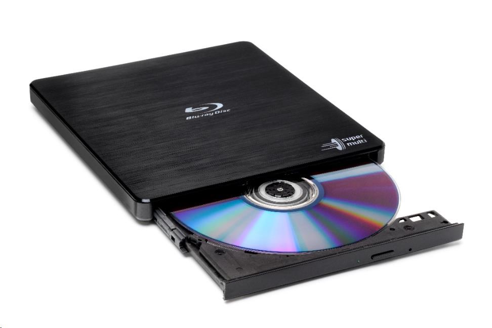 HITACHI LG - externí mechanika BD-W/CD-RW/DVD±R/±RW/RAM/M-DISC BP55EB40, Black, box+SW