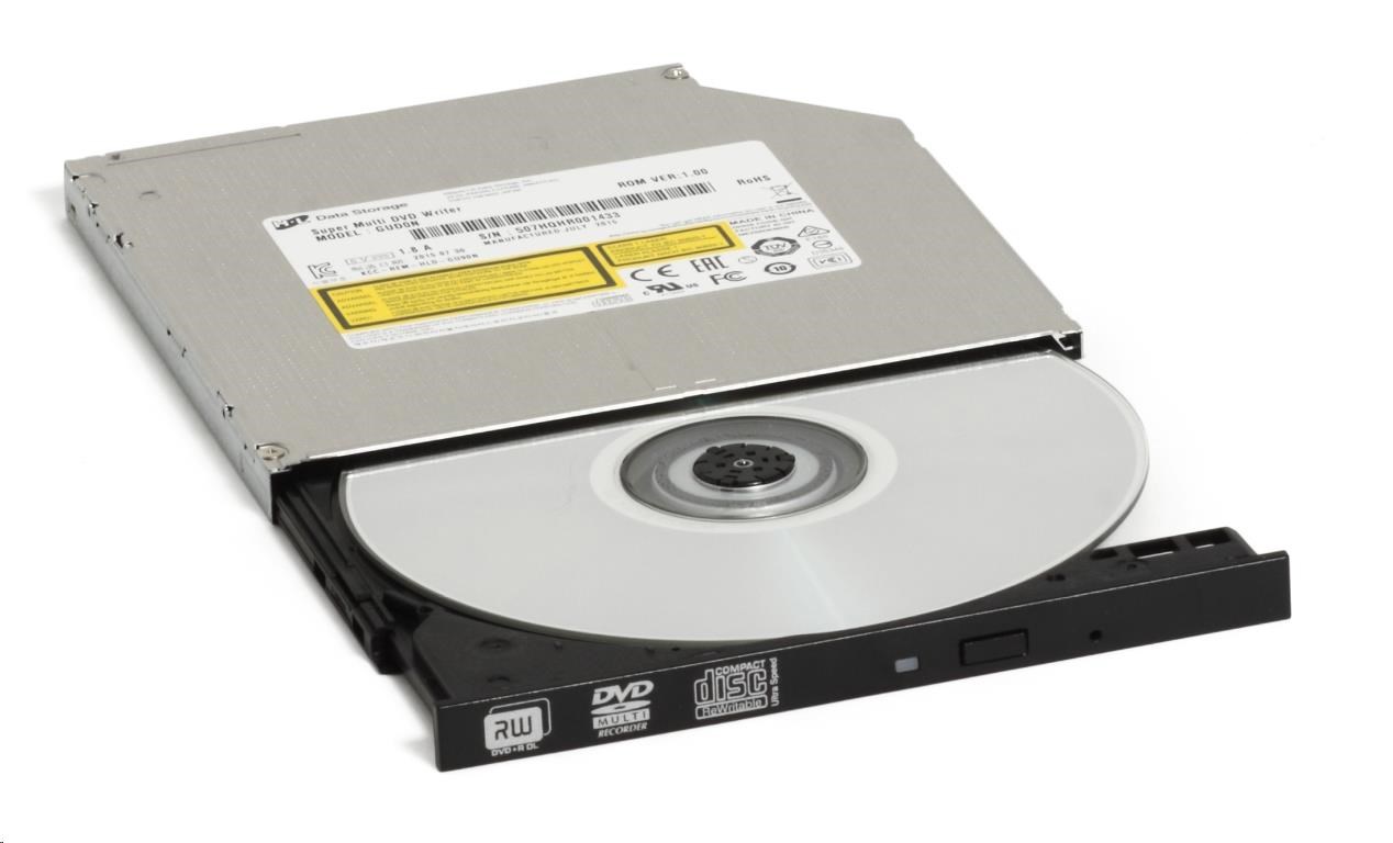 HITACHI LG - interní mechanika DVD-W/CD-RW/DVD±R/±RW/RAM/M-DISC GUD1N, Slim, 9.5 mm Tray, Black, bulk bez SW