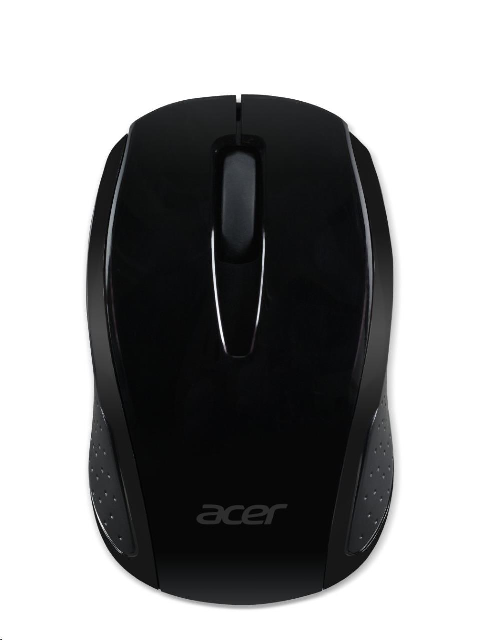 ACER  Wireless Mouse G69 Black - RF2.4G, 1600 dpi, 95x58x35 mm, 10m dosah, 2x AAA, Win/Chrome/Mac, (Retail Pack)