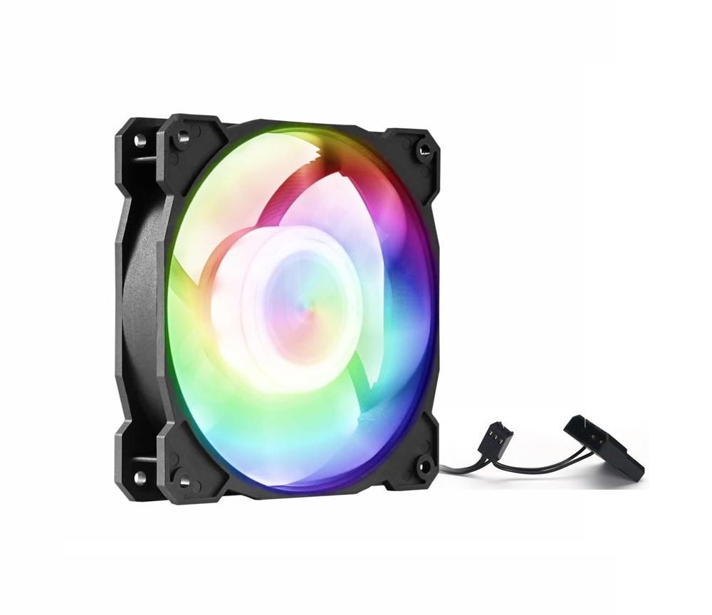 1stCOOL Statický RGB ventilátor 12cm, 3+4pin F12-RGB-ST