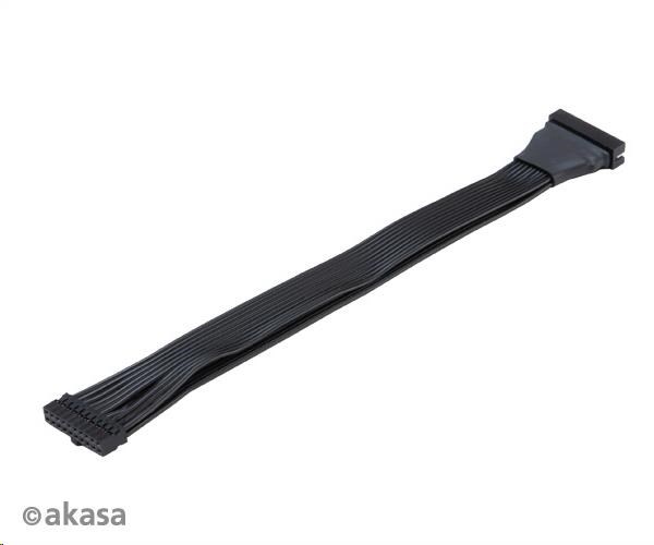 AKASA kabel prodlužovací interní USB 3.0 19-pin, M/F, 15 cm AK-CBUB45-15BK