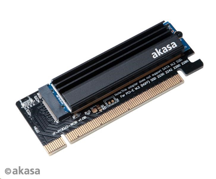 AKASA adaptér M.2 SSD to PCIe adapter card with heatsink cooler AK-PCCM2P-05