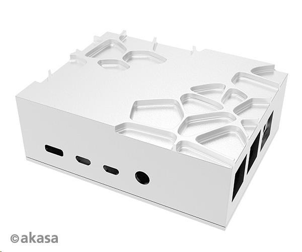 AKASA case Gem Pro, pro Raspberry Pi 4 Model B, stříbrná A-RA09-M2S