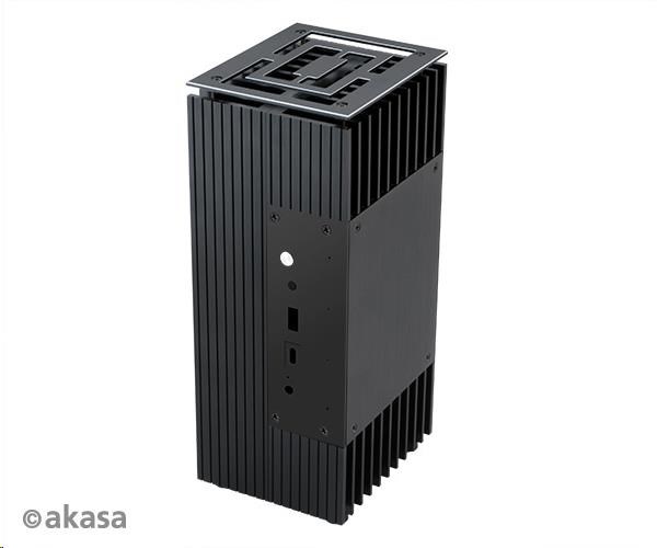 AKASA skříň Turing FX, fanless case, černá A-NUC52-M1B