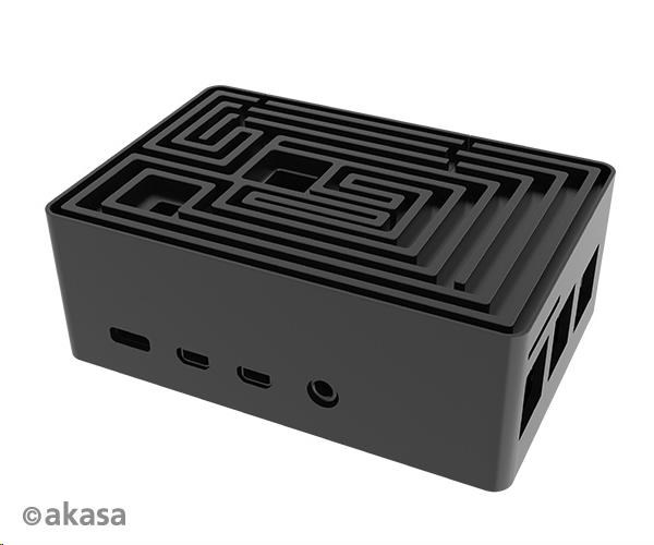 AKASA case Maze Pro, pro Raspberry Pi 4, hliník, černá A-RA10-M2B