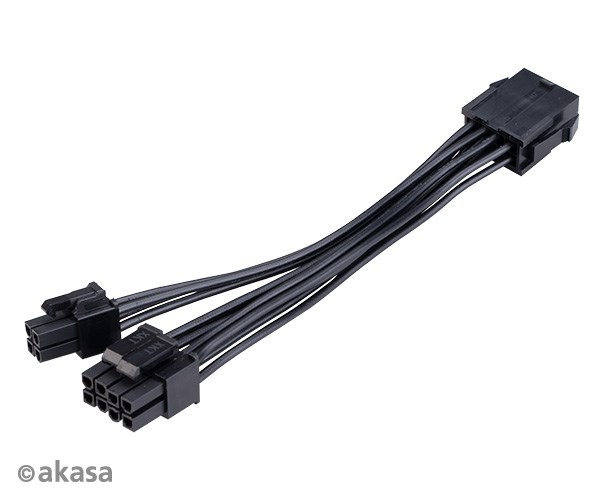 Akasa redukce napájecí 8-pin na 8+4pin 15cm černá AK-CBPW22-15